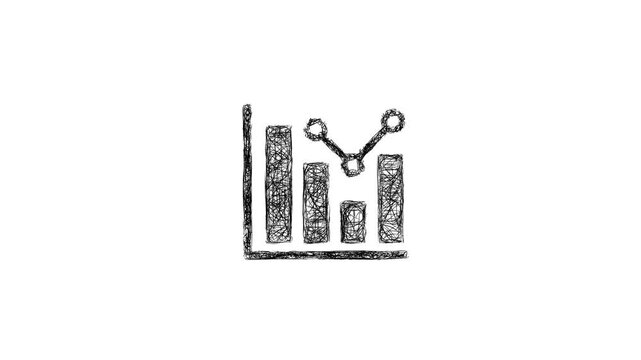 Sketch data analytics icon animation - smooth progressive reveal