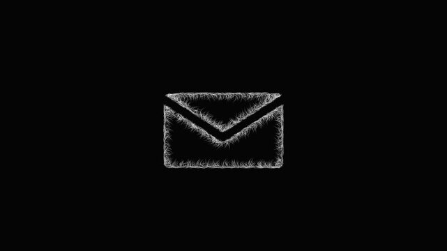Sketch email icon animation - smooth progressive reveal
