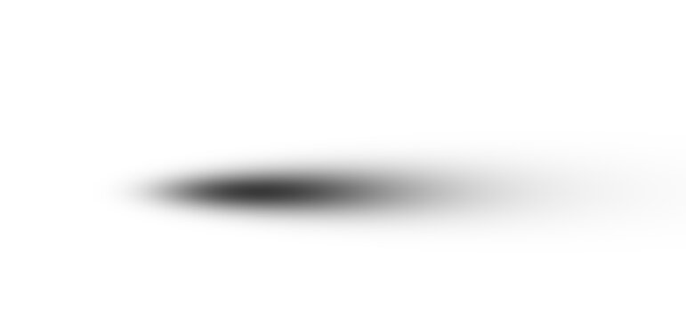 Abstract dark oval shadow form with soft edge on white background, subtle bokeh, minimalist graphic element for design and texture