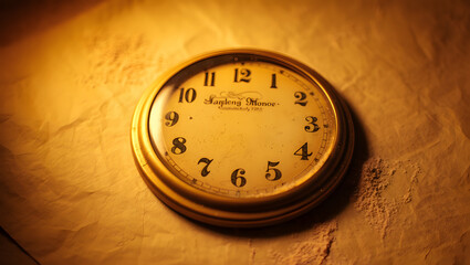 close up of a modern minimalist wall clock with silver markers on a light blue face showing a clean and professional aesthetic