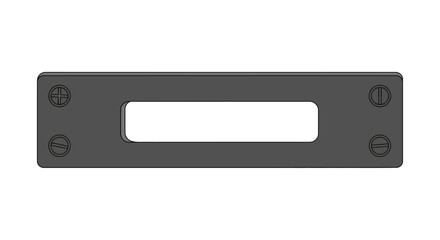Fototapeta premium Black Metal Plate Hardware.