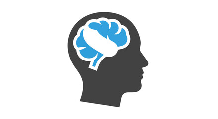 Brain Inside Human Head.