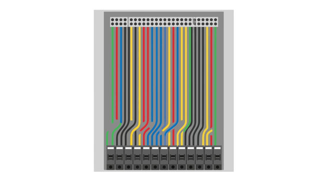 Cable Network Patch Panel.