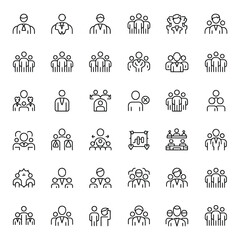 Fototapeta premium Collection of human group and individual icons people