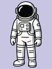Fototapeta premium Illustration of an astronaut wearing a spacesuit
