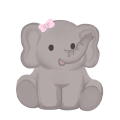 Naklejka premium Cute elephant cartoon