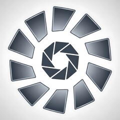 Abstract Aperture - A Modern Symbol of Focus and Precision.