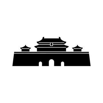 Forbidden City Gate Beijing Landmark Vector Icon