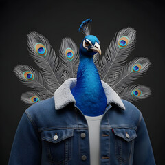 Man with Peacock Features