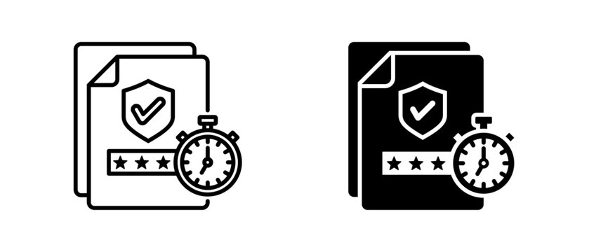 Sla Compliance icon set with style outline and solid. vector simple elements for design and presentation.