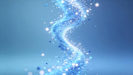 Obraz premium Blue glowing particle spiral