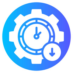 Obraz premium down arrow gradient icon