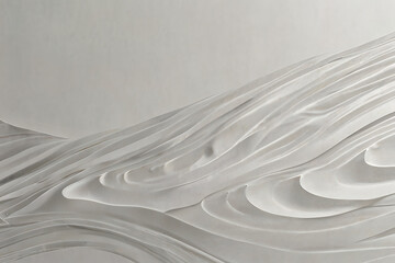 Obraz premium White background with subtle wave pattern at the top corner, modern corporate style
