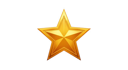 Obraz premium Golden star isolated on transparent background