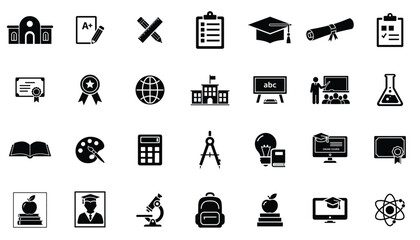 Space and Universe Outline Icon Set – Rocket, Planet, Alien, UFO and Galaxy Linear Vector Collection © Elementix