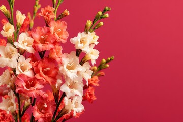 Natural fresh flowers pattern wallpaper.