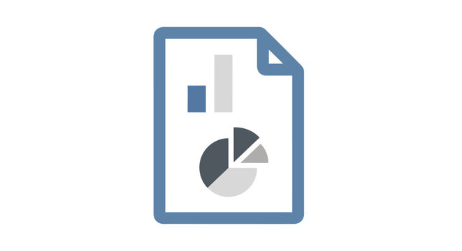 Document with Pie Chart Graph.