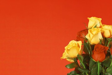Fototapeta premium Natural fresh flowers pattern wallpaper.