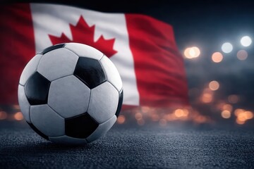 Naklejka premium Canada Soccer Stadium Patriotism Night