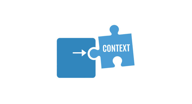 Blue puzzle piece with context text.