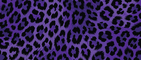 Obraz premium Vibrant Dynamic Leopard Print with Black Spots on Electric Purple Texture Close-Up