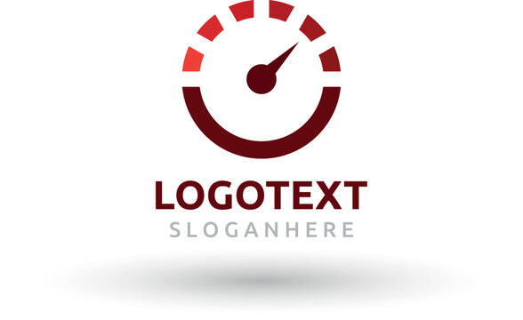 Logotext Speedometer Dashboard Logo