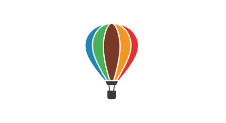 Fototapeta premium Colorful hot air balloon floating high.