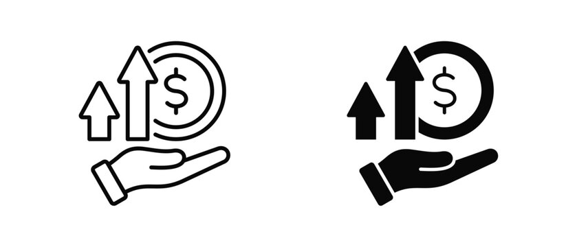 Profitability  icon set with style outline and solid. vector simple elements for design and presentation.