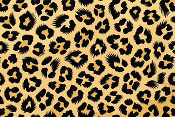 Wild animal skin pattern with fur camouflage design on a wildlife background viewed from above in a graphic illustration © Merisca