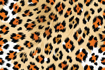 Wildlife animal skin pattern fur camouflage seamless texture background illustration © Merisca