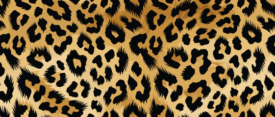 Wild animal skin pattern fur camouflage seamless texture background for fashion design concept featuring leopard wildlife animal_print illustration © Merisca