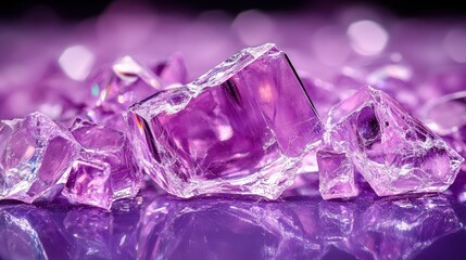 Fototapeta premium Close-up of multifaceted purple crystals