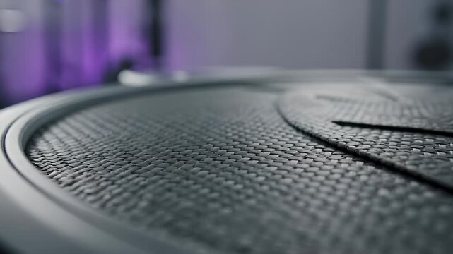 Close-Up View of a Speaker