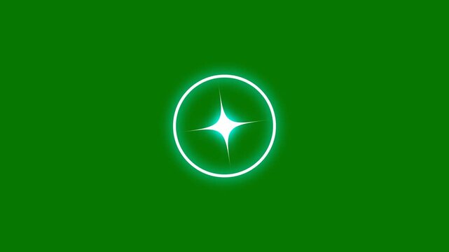 Twinkling cartoon stars and glitter FX, twinkle star glitter sparkle, comic manga flashes, flat smoke bursts, and sparkle pop-up animations, and cartoon shine effects on green screen 4k video