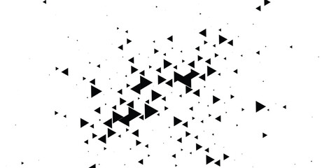 Seamless halftone triangle pattern. Random vector noise texture