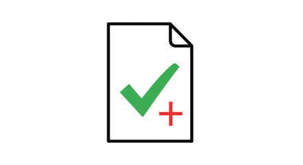Green check mark on document.