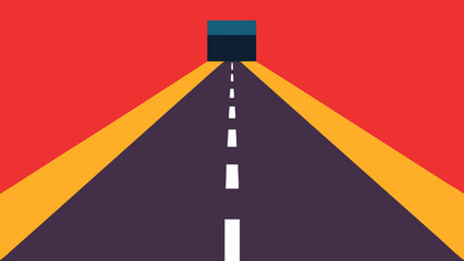 yellow road sign on the road © Kazal Roy