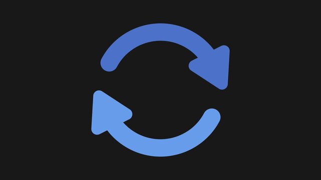 Circular Flow Icon: A clean and modern icon depicting a continuous circular motion, symbolizing processes, cycles, or renewal. 