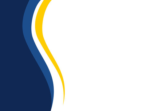 Modern blue and yellow geometric border with rectangular accents. Clean professional frame design ideal for corporate certificates, business flyers, and formal documents.