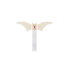 Decorative Bat Symbol with Red Dot Accent