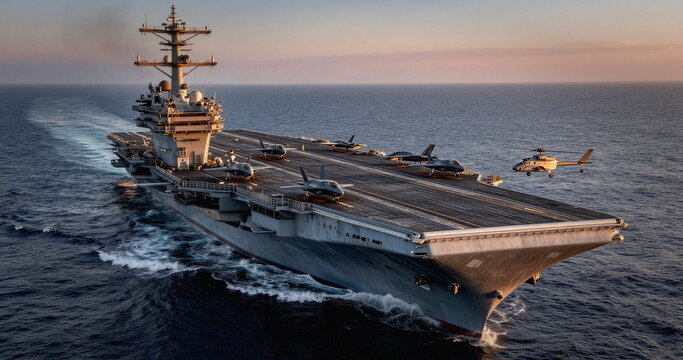 Wojsko i militaria. Bazy wojskowe na morzu i lądzie. Lotniska i lotniskowce. Wyposarzenie na stanie armii.