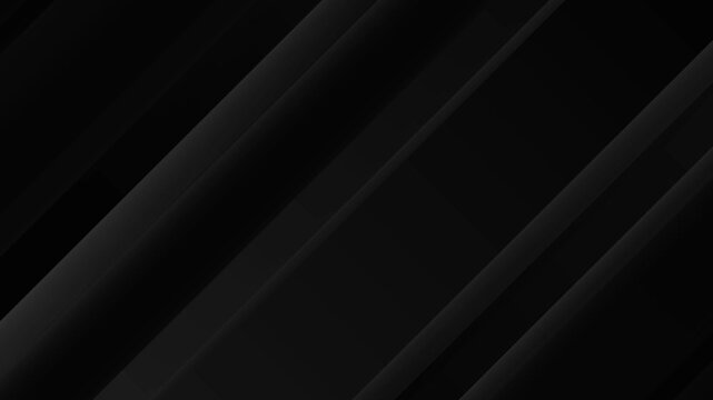 4k Dark deep black dynamic abstract animated background with diagonal lines. Modern creative halftone premium gradient. 3d cover of business presentation banner for sale event night party. Soft shadow