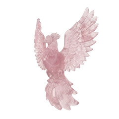 Fototapeta premium Pink Crystal Phoenix Bird Sculpture