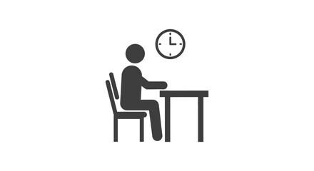 Fototapeta premium Person sitting at a desk working.