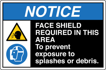 Fototapeta premium Safety sign FACE SHIELD REQUI...