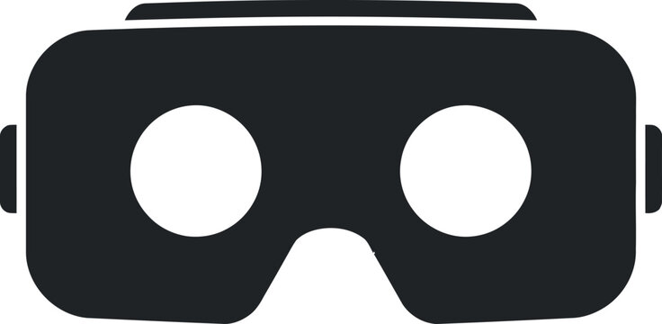 Vector virtual reality VR headset icon isolated on White Background