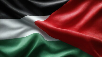 Fototapeta premium Palestinian flag waving in the wind