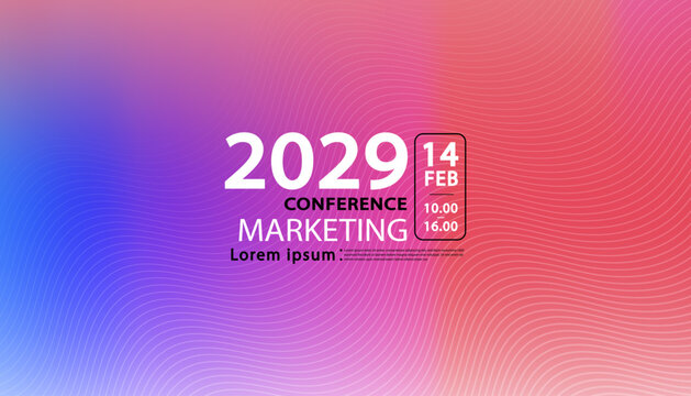 Corporate presentation background for annual meeting opening slides. Modern blue gradient with wavy lines for business webinars and conference agendas.