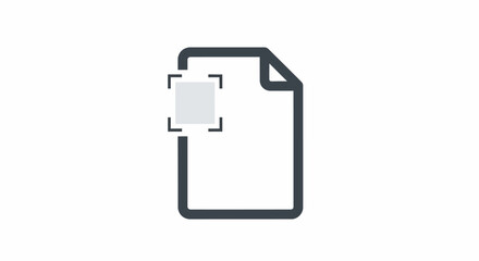Obraz premium Simple Document Icon with Editable Area.