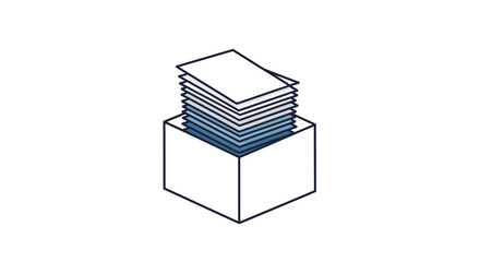 Stack of papers on a box. © Kamil